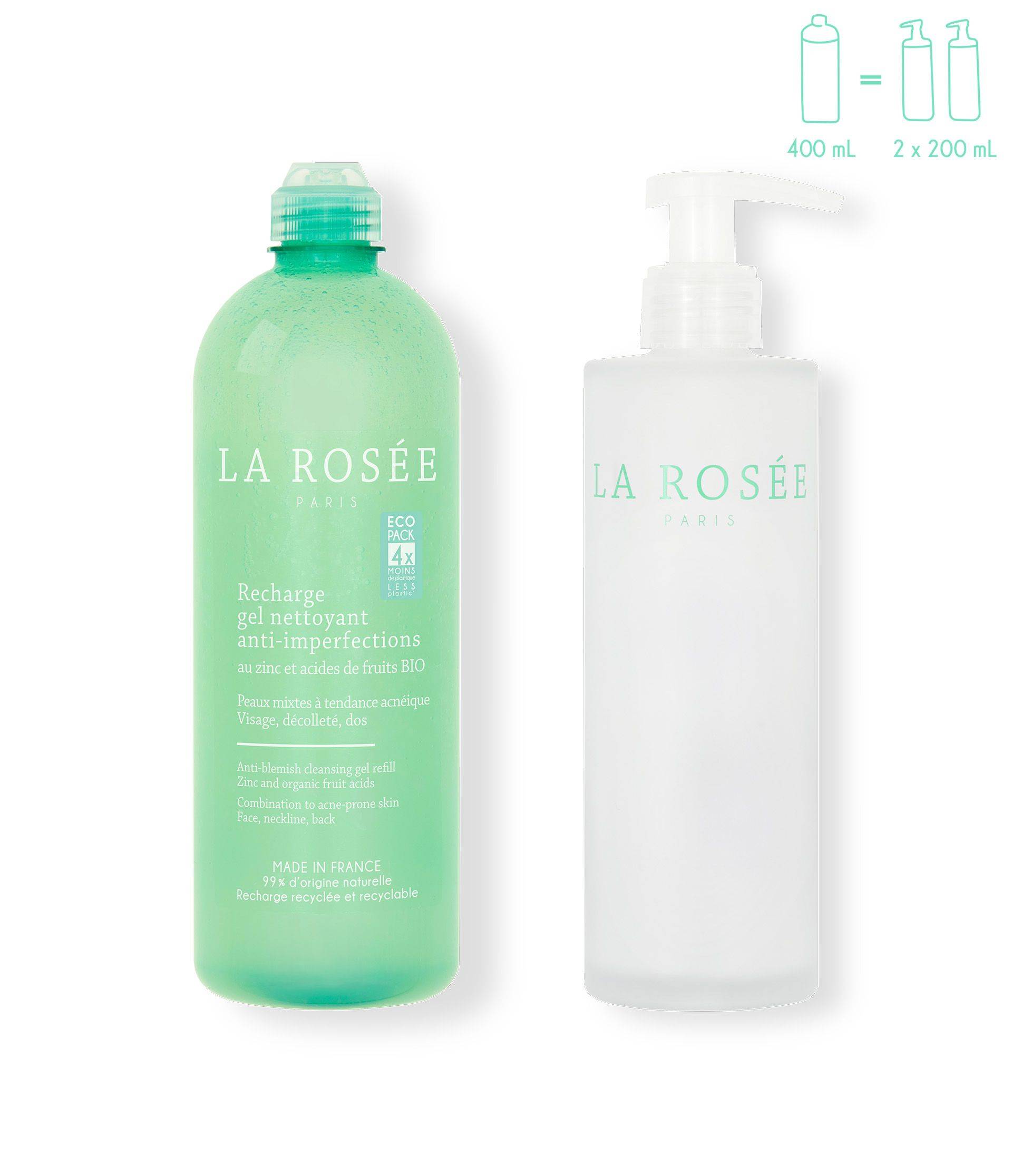 Duo anti-imperfections gel nettoyant et flacon - La Rosée
