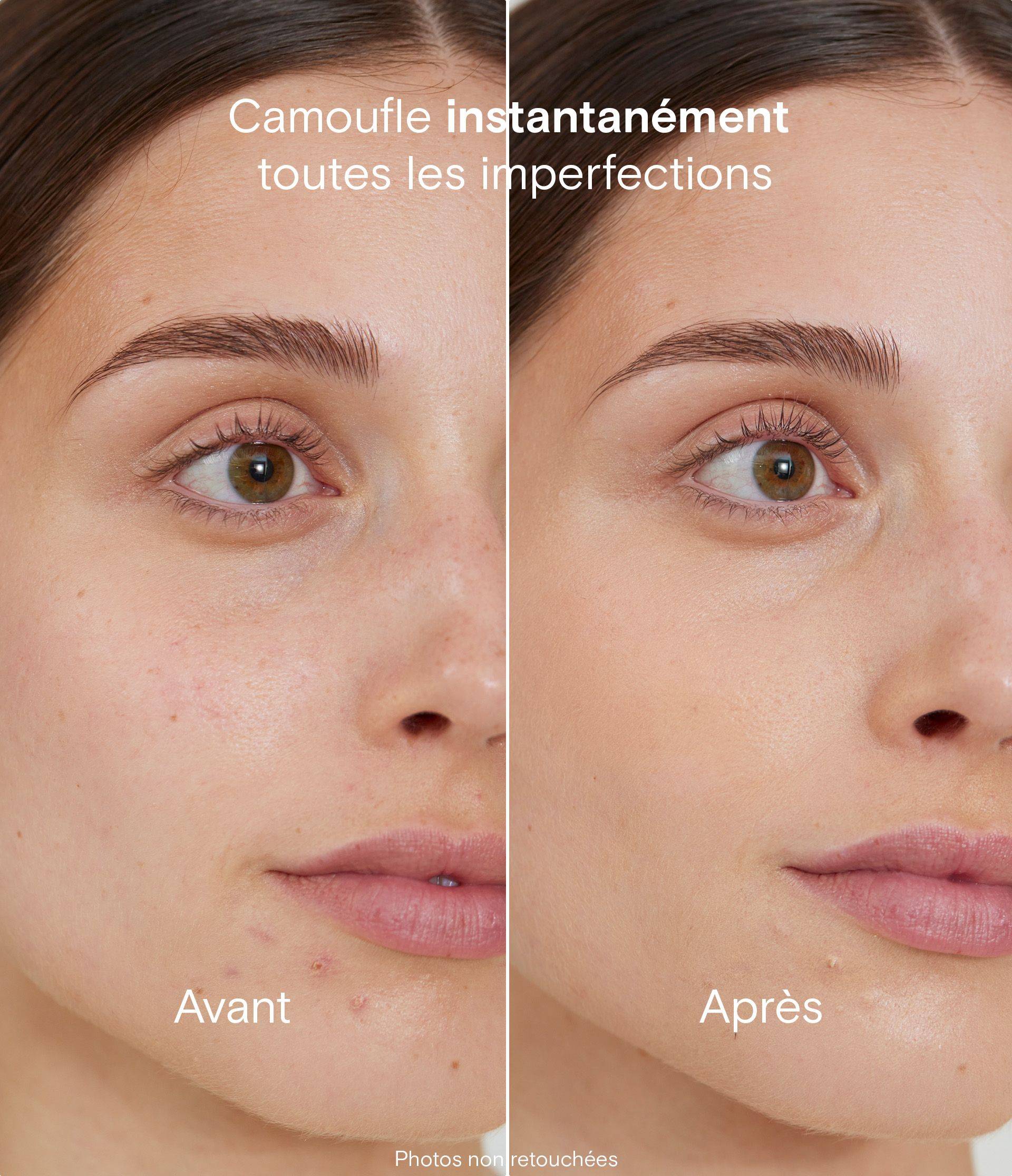 Avant / après stick correcteur