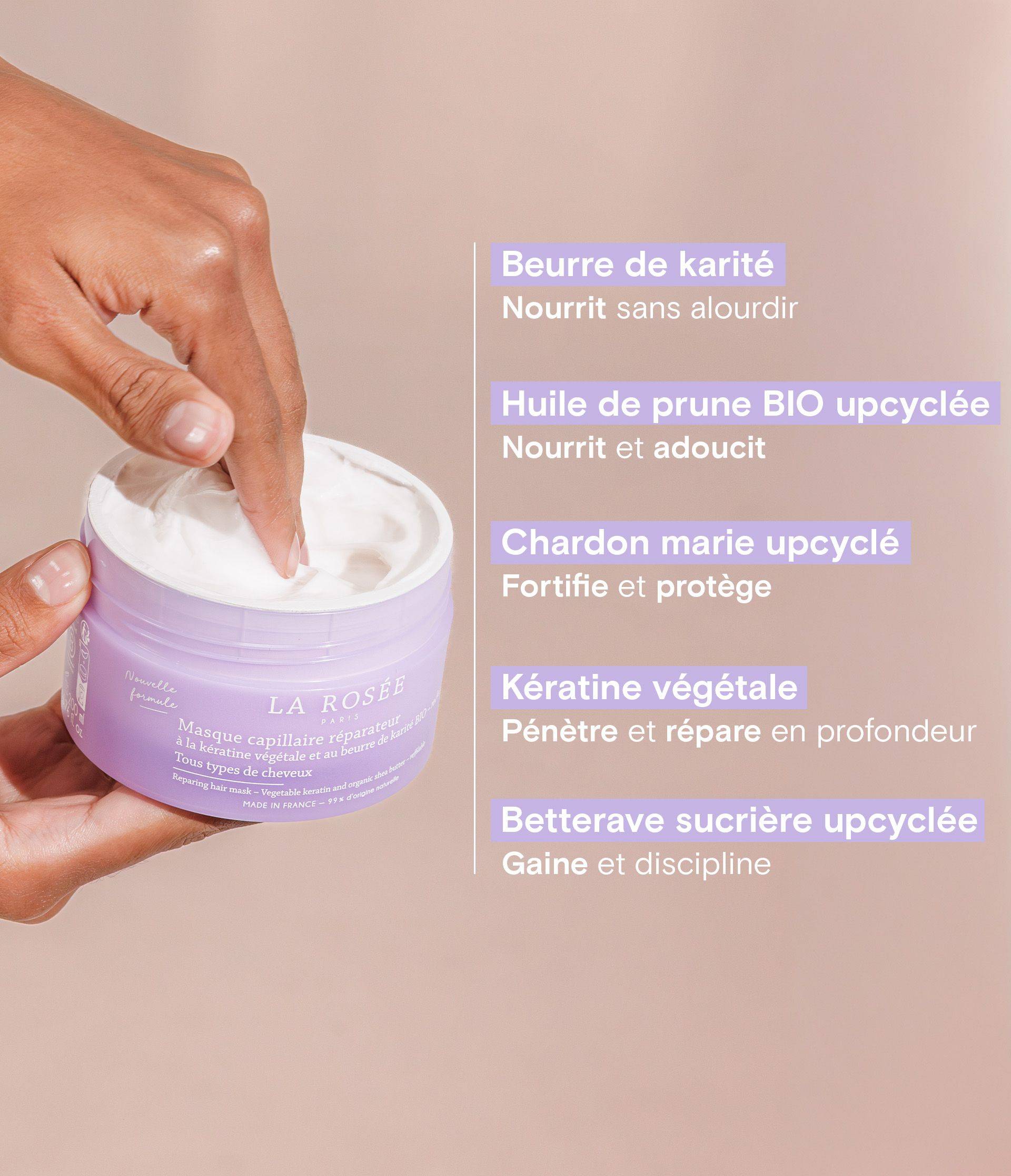 Masque capillaire - visu ingrédients