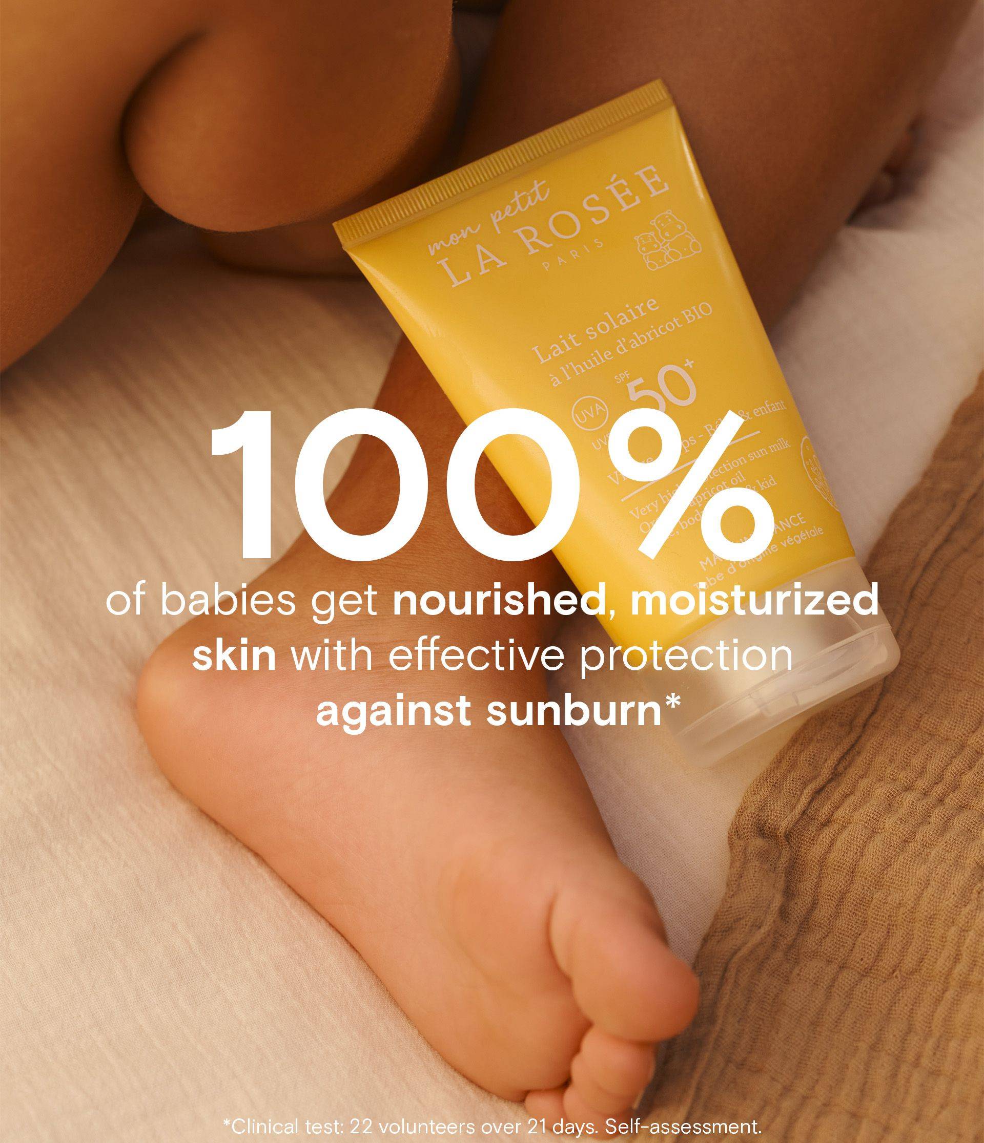 Lait solaire bébé - claim EN