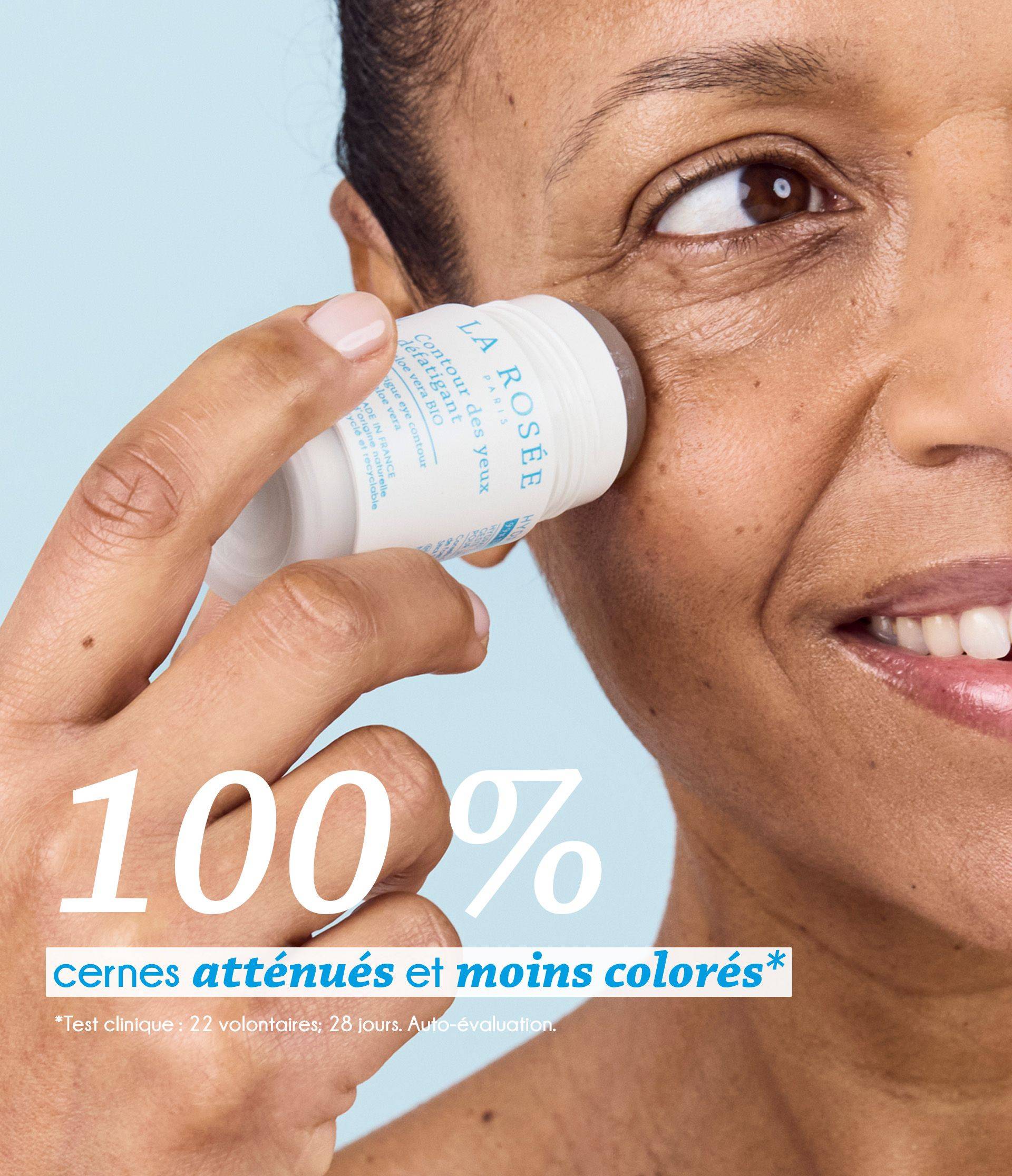 Contour des yeux, cernes atténués