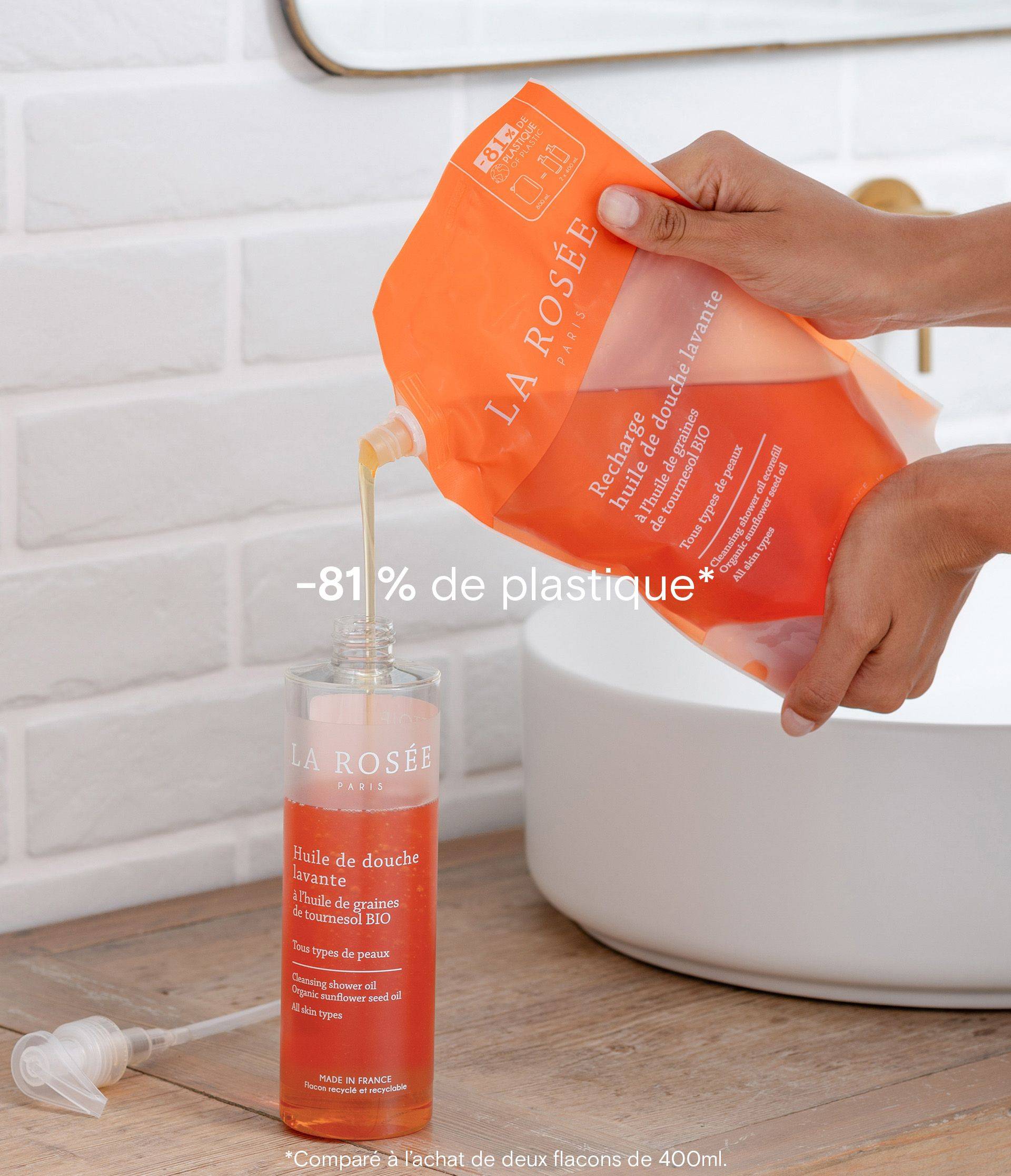 Recharge huile de douche - claim