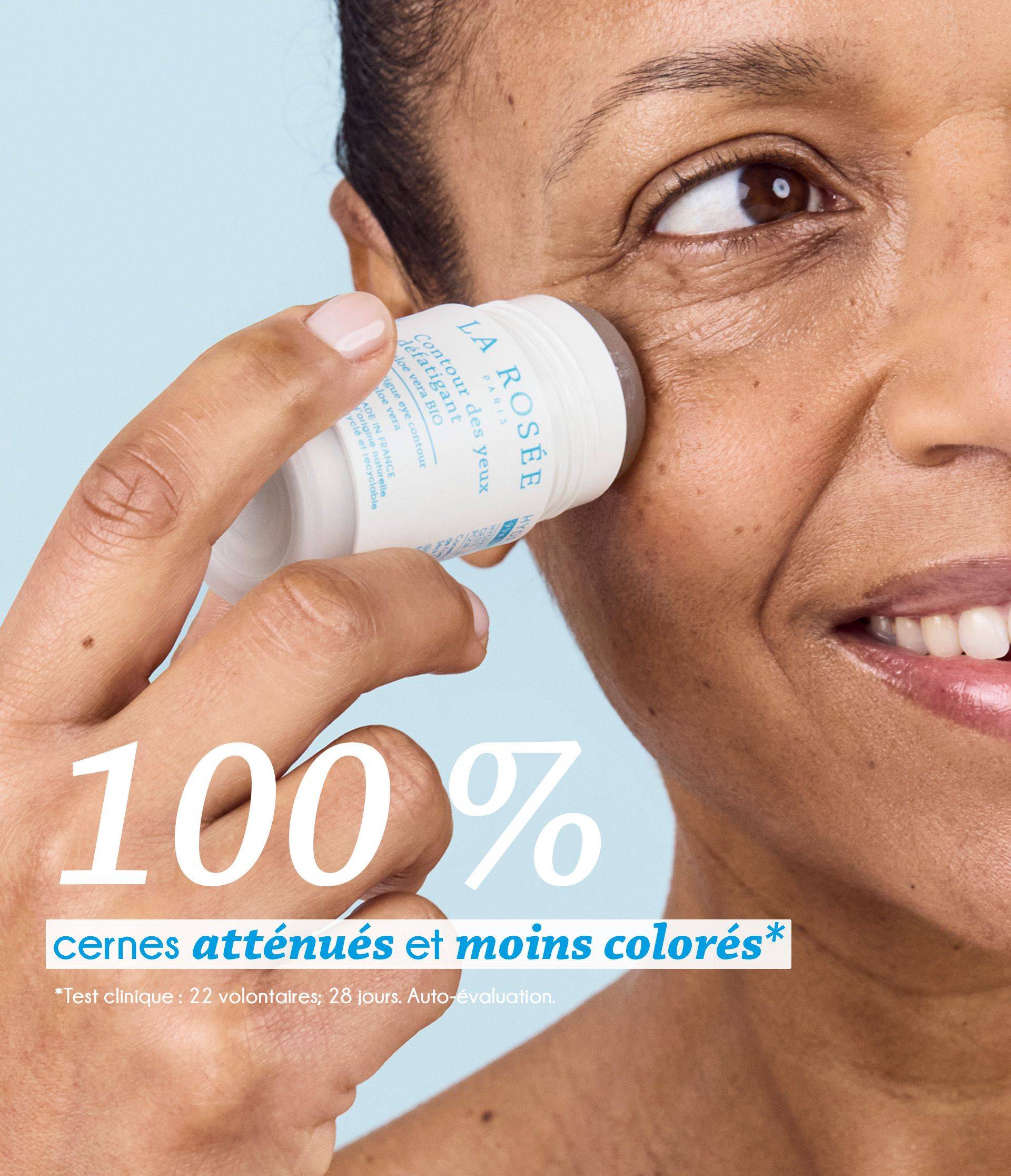 Contour des yeux, cernes atténués