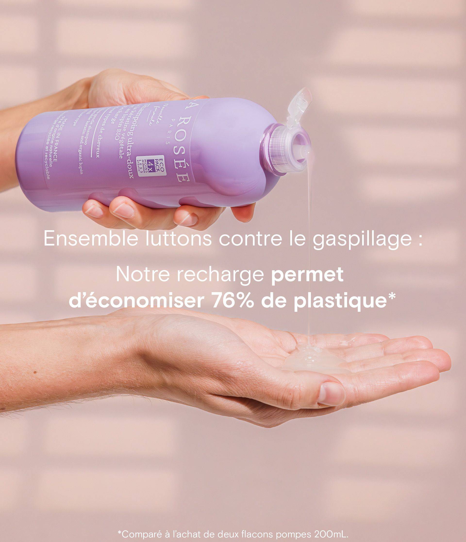 Recharge shampoing ultra doux - claim Luttons contre le gaspillage