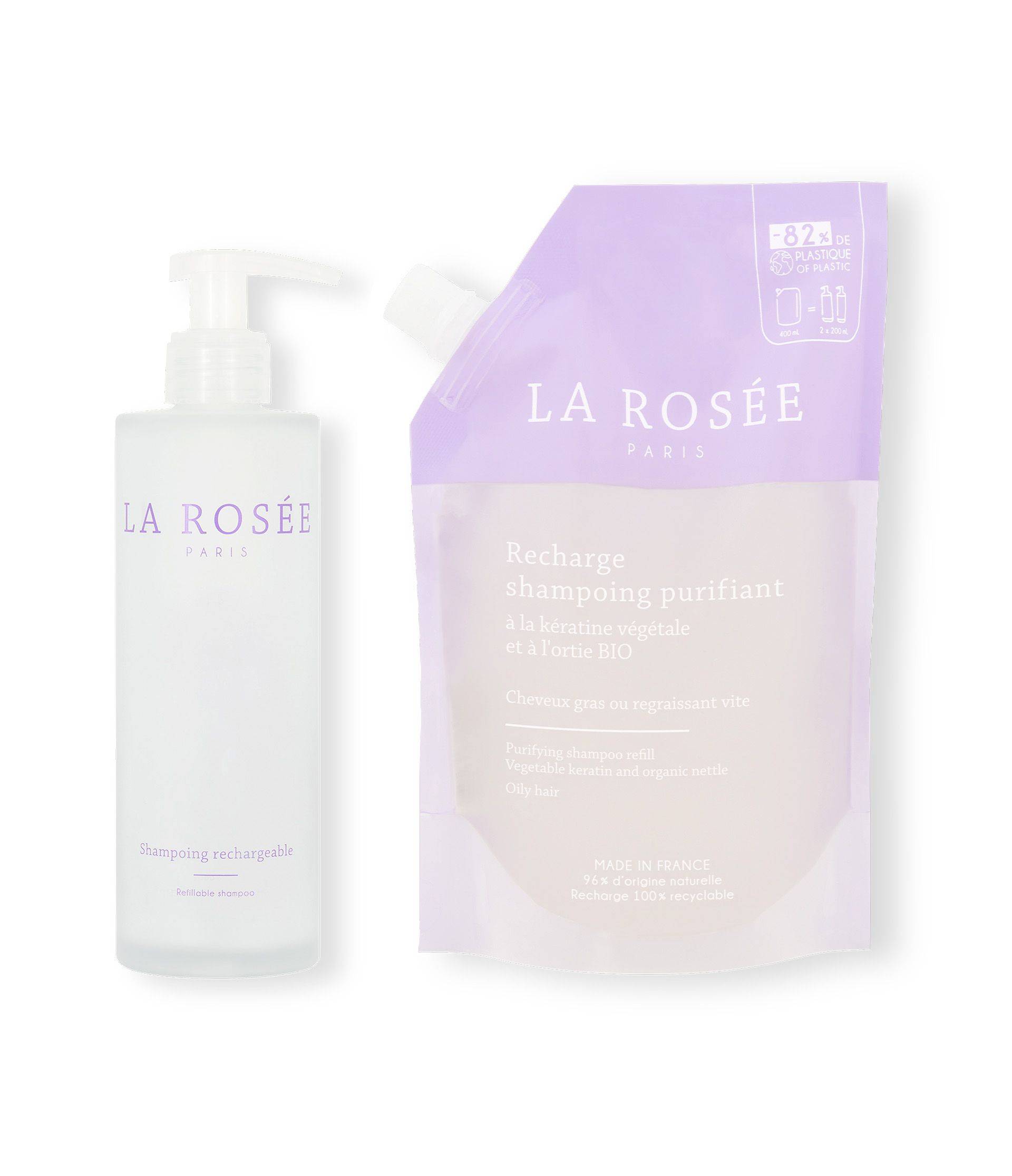 Duo shampoing purifiant et flacon - La Rosée