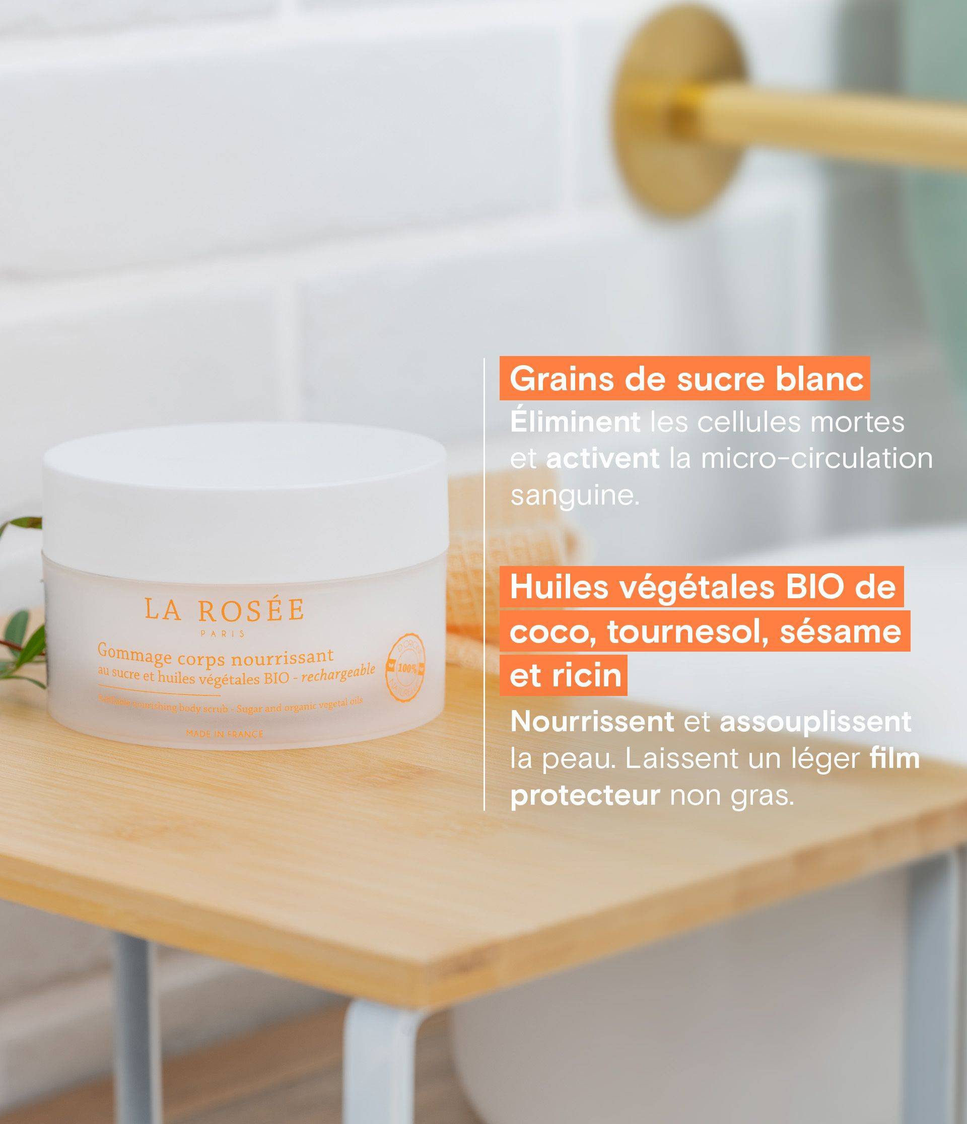 Gommage corps rechargeabl - visu ingrédient