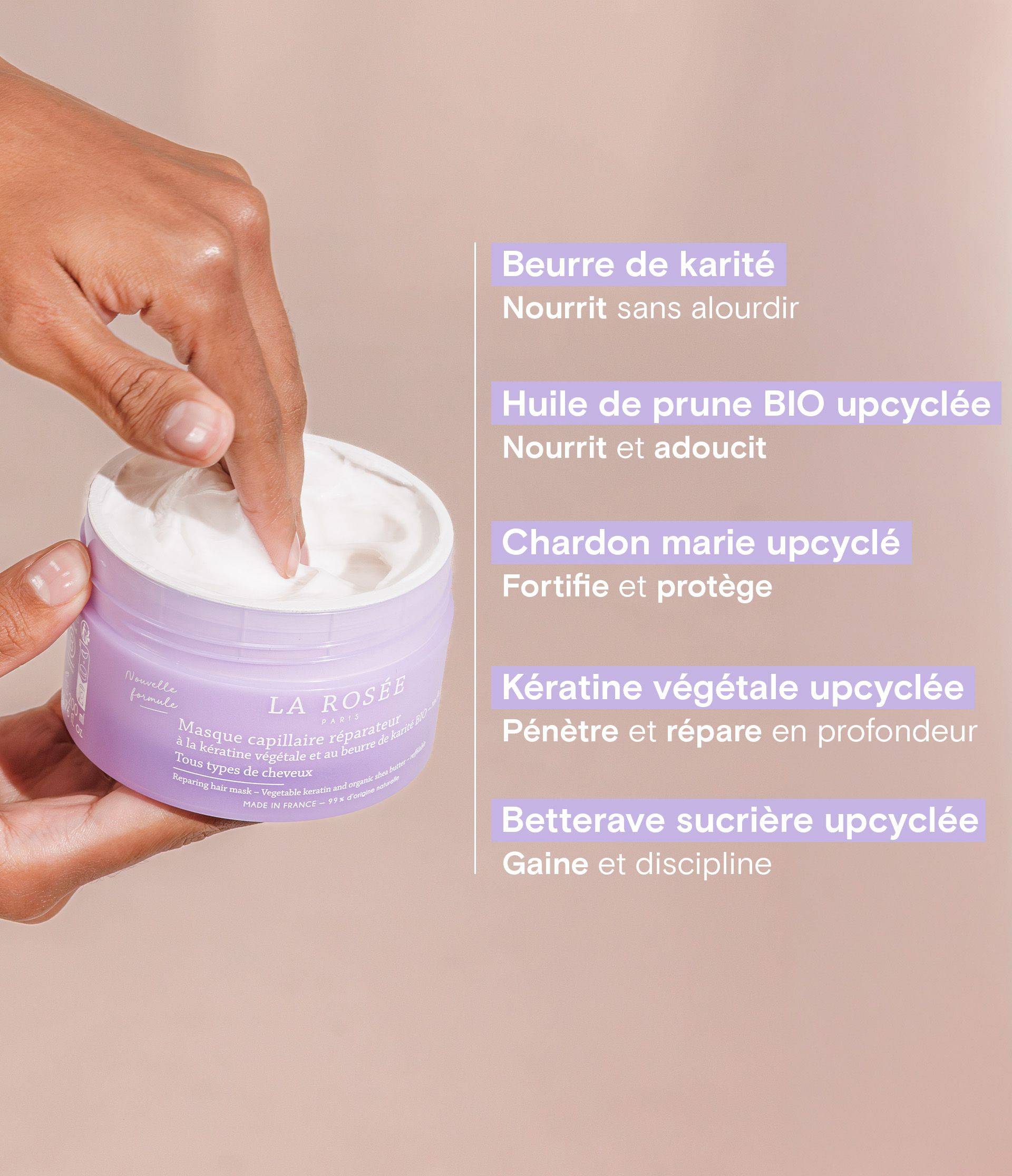 Masque capillaire - visu ingrédients FR