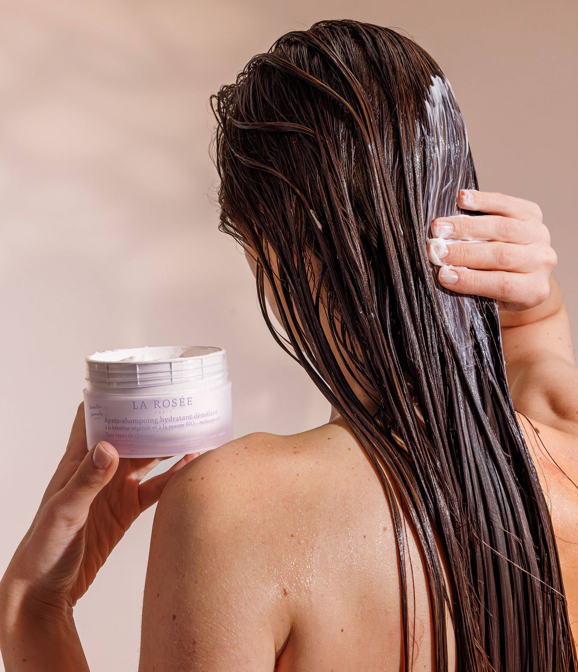 Routine cheveux gras Après shampoing
