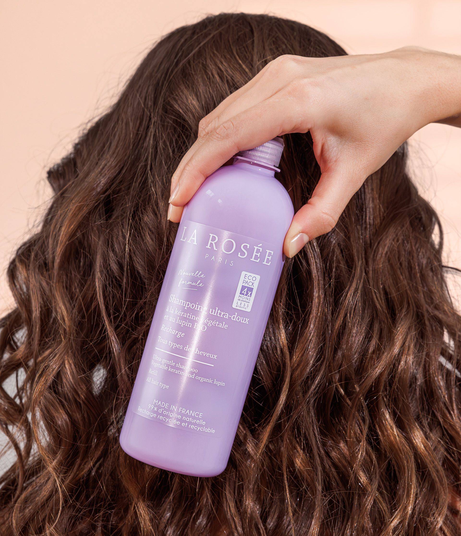 Recharge shampoing ultra doux - flacon et cheveux doux