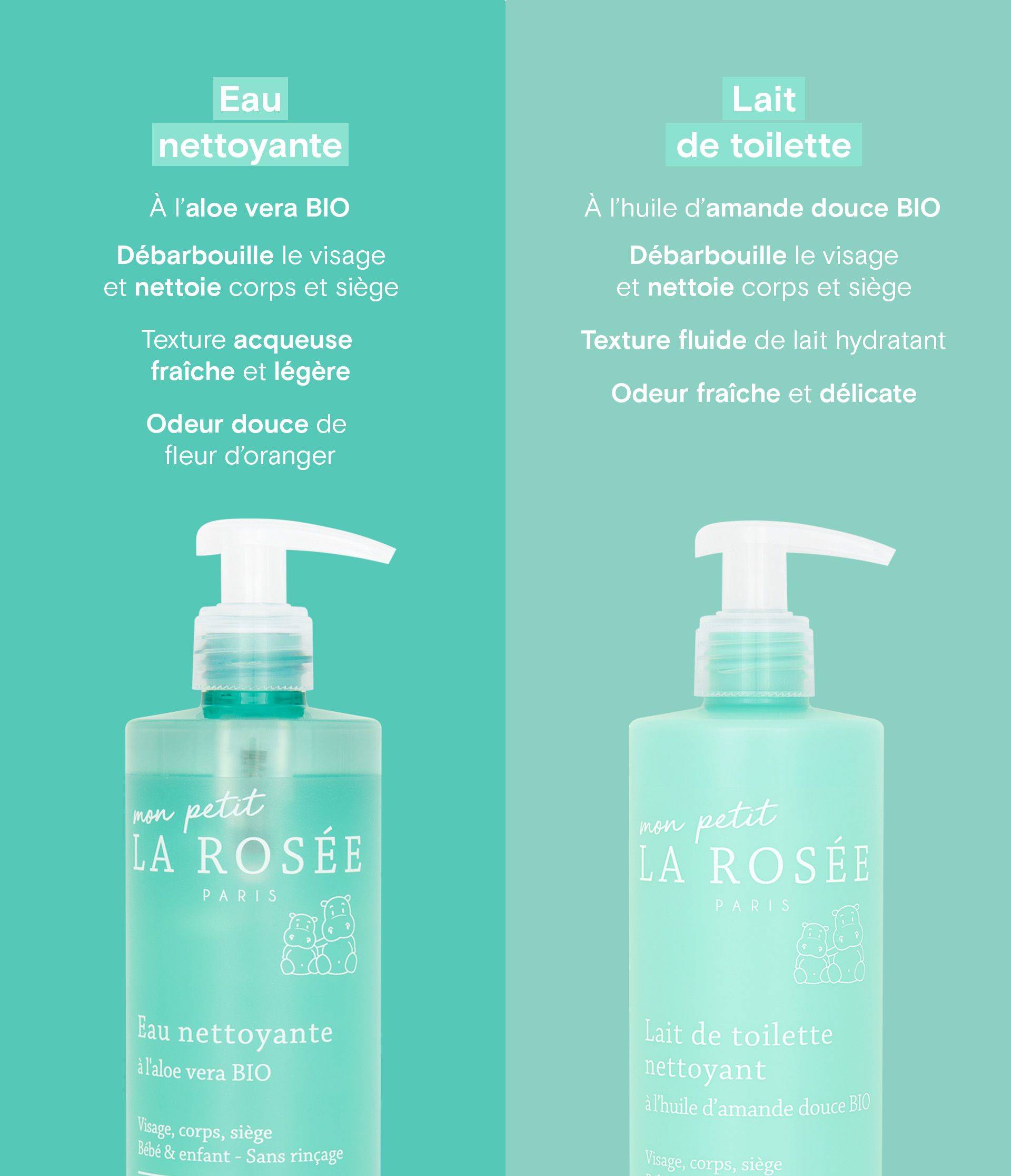Fiche comparatives eau nettoyante lait de toilette